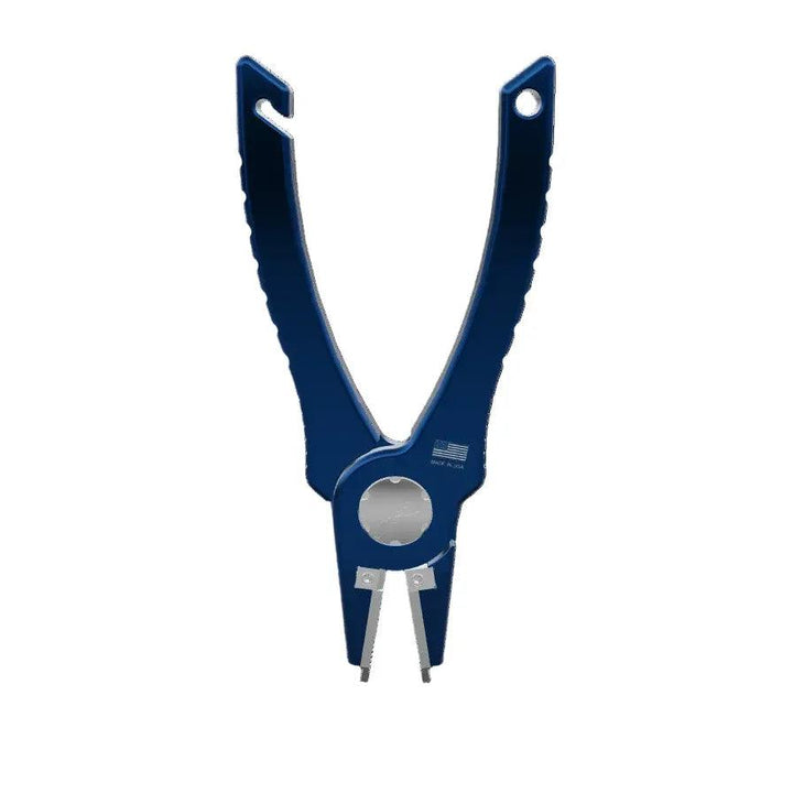Abel pliers in Deep Blue with spring-loaded handles, front view