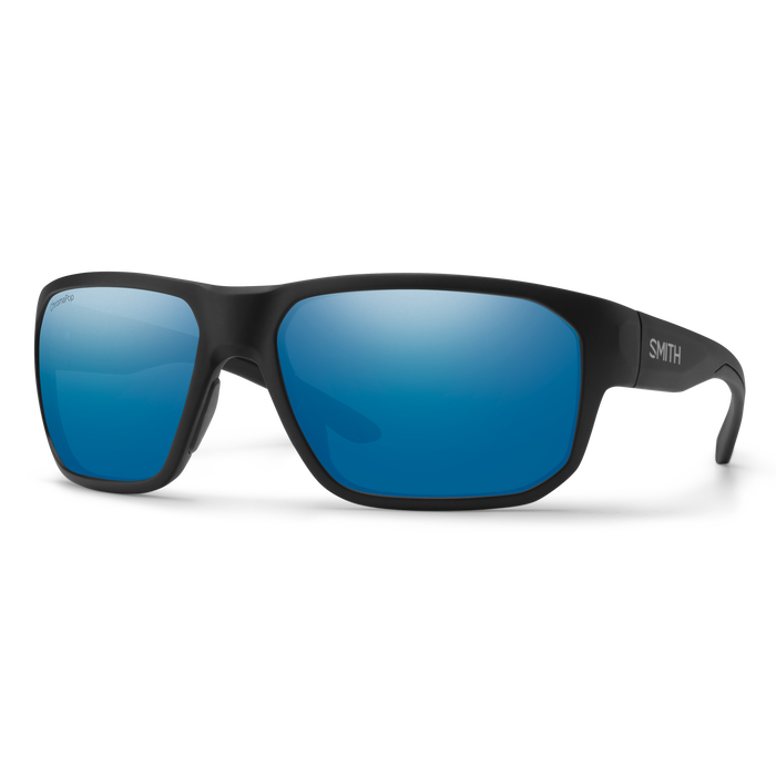 Smith Arvo Matte Black ChromaPop Glass Polarized Blue Mirror Lens Sunglasses