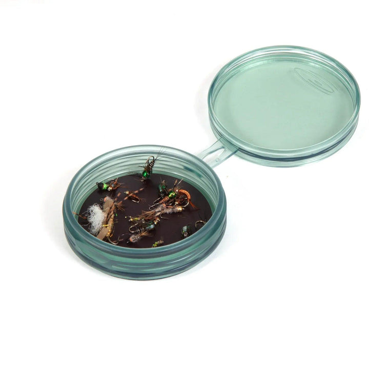 Fishpond Shallow MagPad Fly Puck open with flies