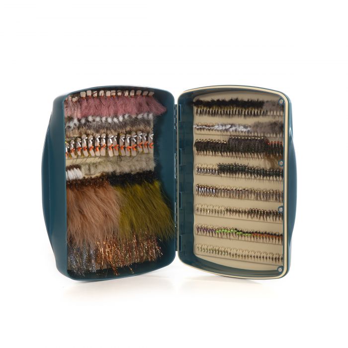 Fishpond Tacky Pescador X-Large Fly Box open with flies