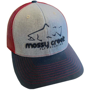 Mossy Creek Logo Trucker Gray/Cardinal/Navy - Mossy Creek Fly Fishing