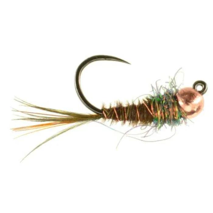 Jig Olive Brown Pheasant Tail, jig nymph by North Country Flies