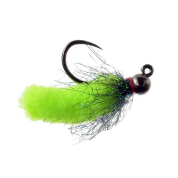 Jiggy Mop Fly Chartreuse, jig mop fly by North Country Flies