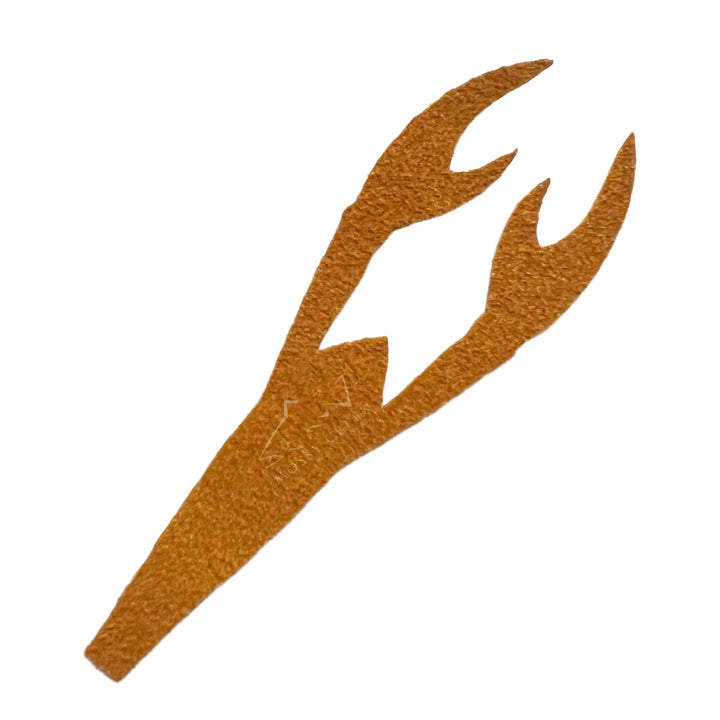 Mossy Creek MC Claws crayfish tail in light brown, single crayfish claw tail on white