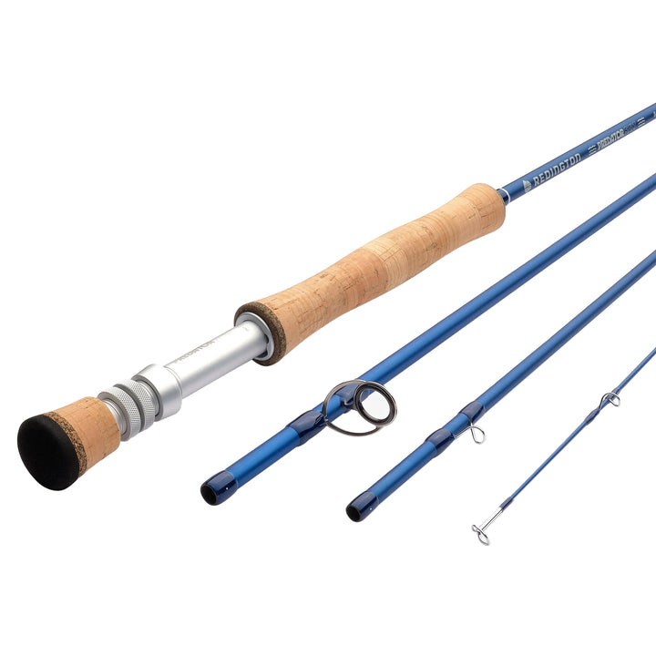 Redington Predator Salt fly rod, four blue sections with full-Wells cork grip and fighting butt