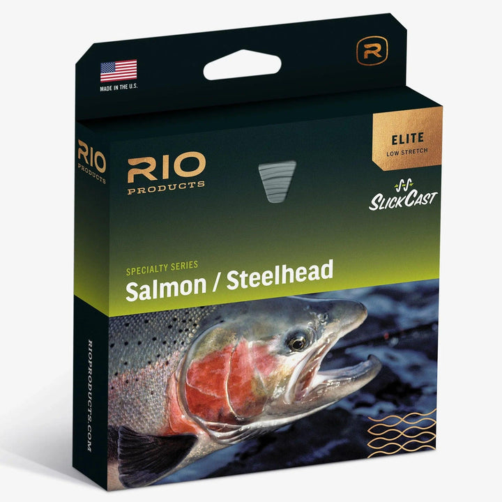 RIO Elite Salmon/Steelhead fly line box with steelhead artwork