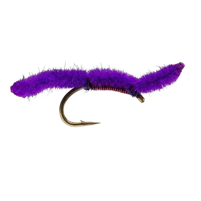 San Juan Worm Purple, worm fly by North Country Flies