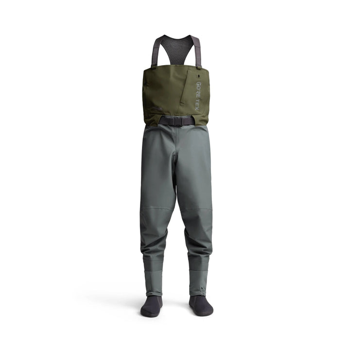 Sitka CrossCurrent GTX Wader in Metal Grey, front view