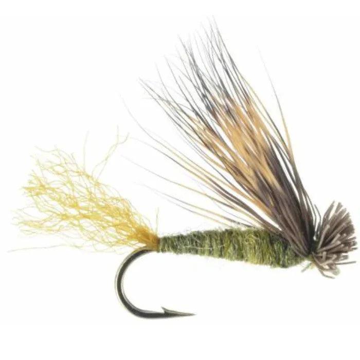 X-Caddis Olive, caddis dry fly by North Country Flies