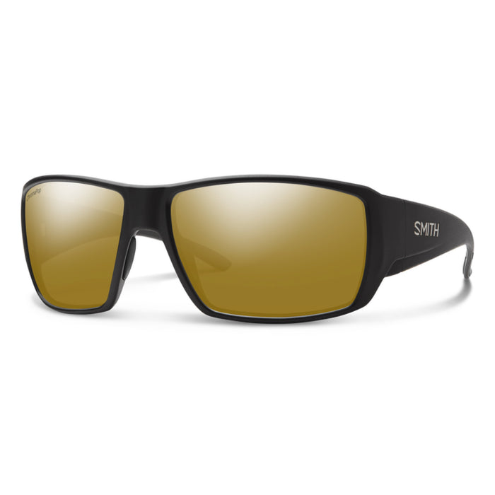 Smith Guides Choice Matte Black ChromaPop Glass Polarized Bronze Mirror Lens Sunglasses