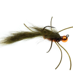 Zirdle Bug Jig Orange Olive - Mossy Creek Fly Fishing