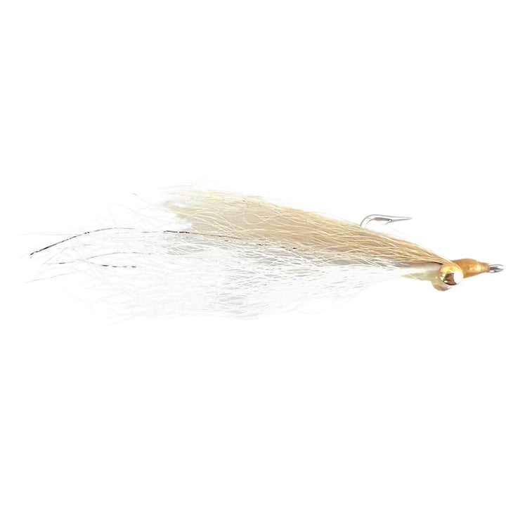 Clouser Minnow Tan Over White, Clouser Minnow streamer by Mattioli Flies