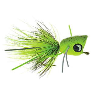 Umpqua Bass Popper Fl. Green Spatter - Mossy Creek Fly Fishing
