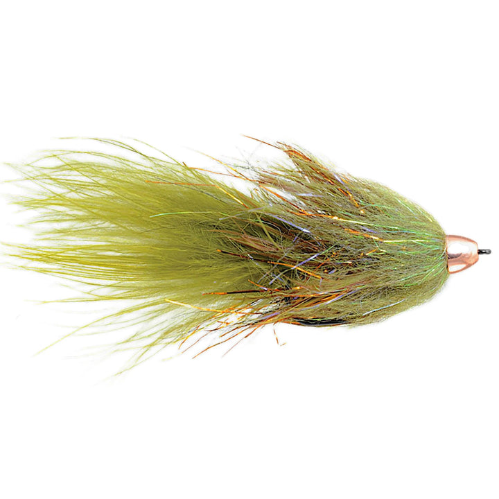 Fulling Mill Complex Twist Bugger Olive, conehead bugger streamer