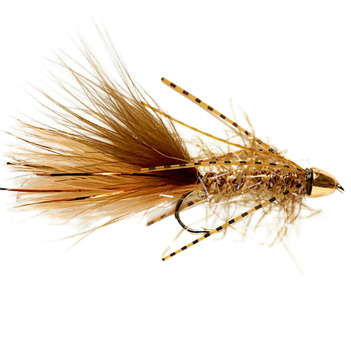 Fulling Mill GD Sculpin Snack Tan Olive, sculpin streamer with a tungsten cone