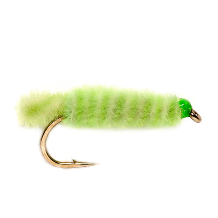 Fulling Mill Green Weenie, green chenille nymph