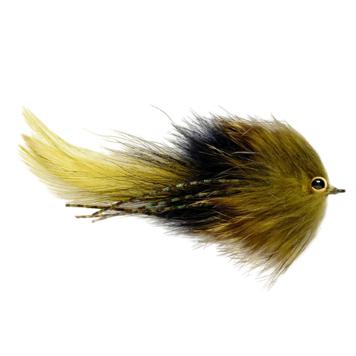 Fulling Mill Hawkins' Hat Trick Olive, zonker and deceiver style streamer