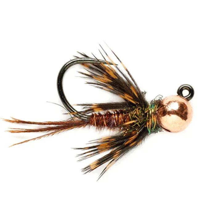Fulling Mill Soft Hackle Pheasant Tail Jig Barbless, soft hackle pheasant tail jig nymph