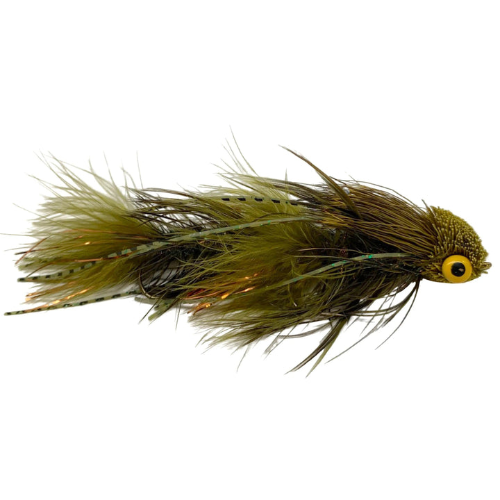 Galloup's Articulated Dungeon Olive, articulated streamer