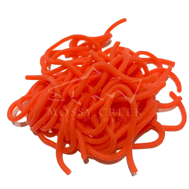 Hareline Caster's Squirmito Squirmy Worm Material in Bright Red, stretchy synthetic worm material
