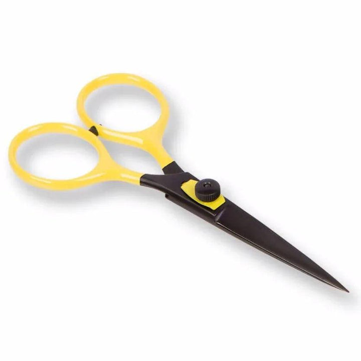 Loon Razor Scissors, fly tying scissors with one serrated blade and tension knob