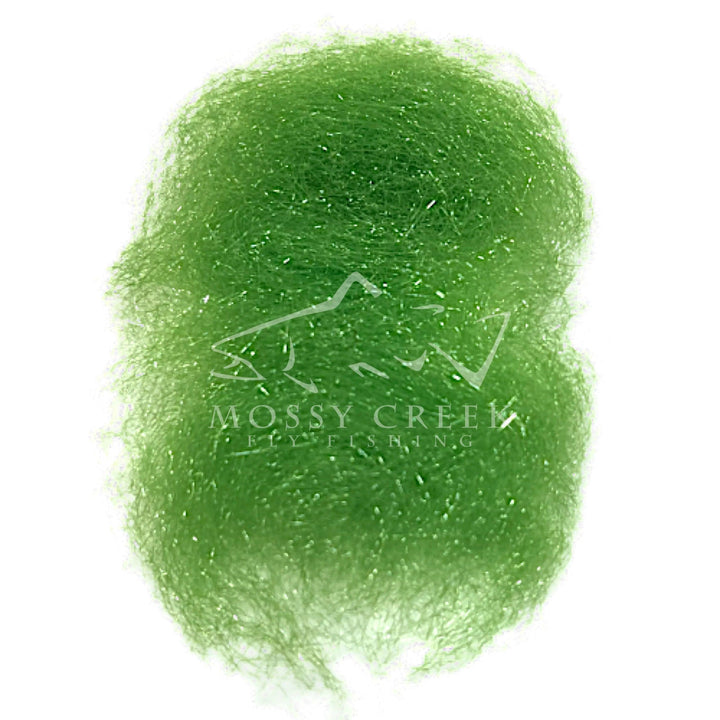 Polar Dub in Caddis Green, sparkling synthetic dubbing