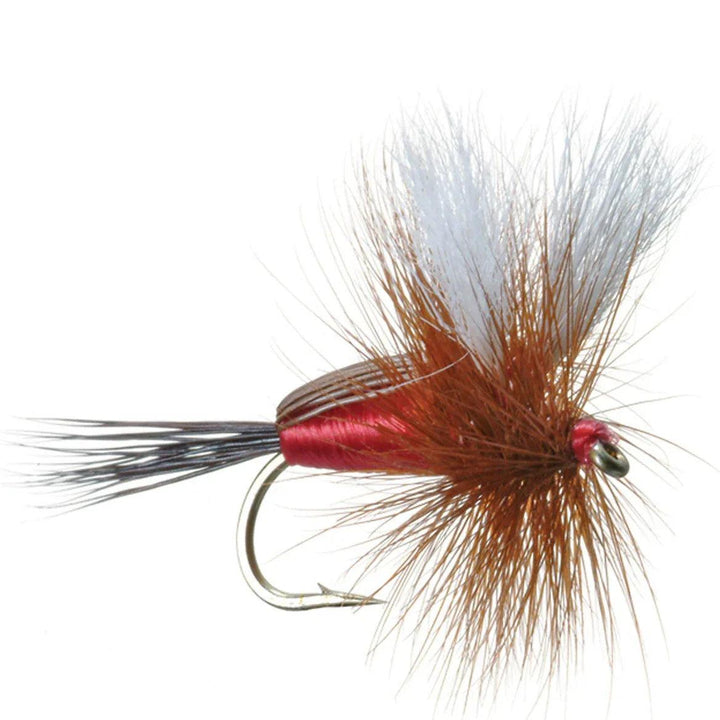 RIO Humpy Royal dry fly with white calf-tail wing and elk-hair shellback