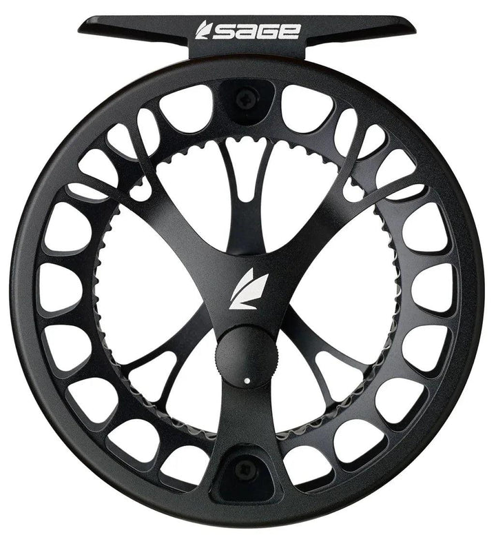 Sage Click 0/1/2 fly reel in Stealth, front view