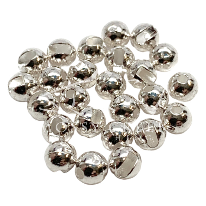 Slotted Tungsten Bead Silver