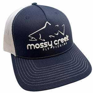 Mossy Creek Logo Trucker Navy White - Mossy Creek Fly Fishing