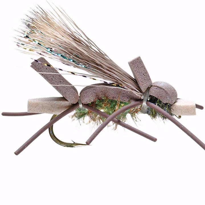 Umpqua Amy's Ant Olive fly with foam body and rubber legs