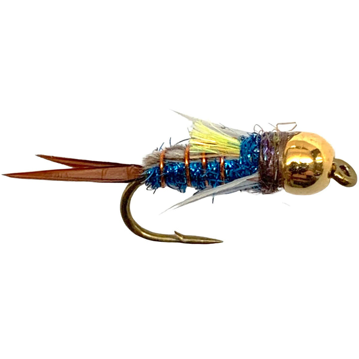 Umpqua Psycho Prince Blue nymph with bead head and flashy body