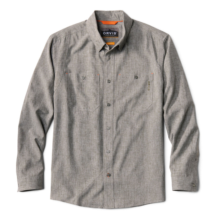 Orvis Tech Chambray Long-Sleeve Work Shirt Moss