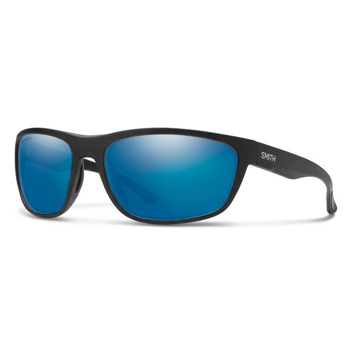 Smith Redding Matte Black ChromaPop Glass Polarized Blue Mirror Lens Sunglasses