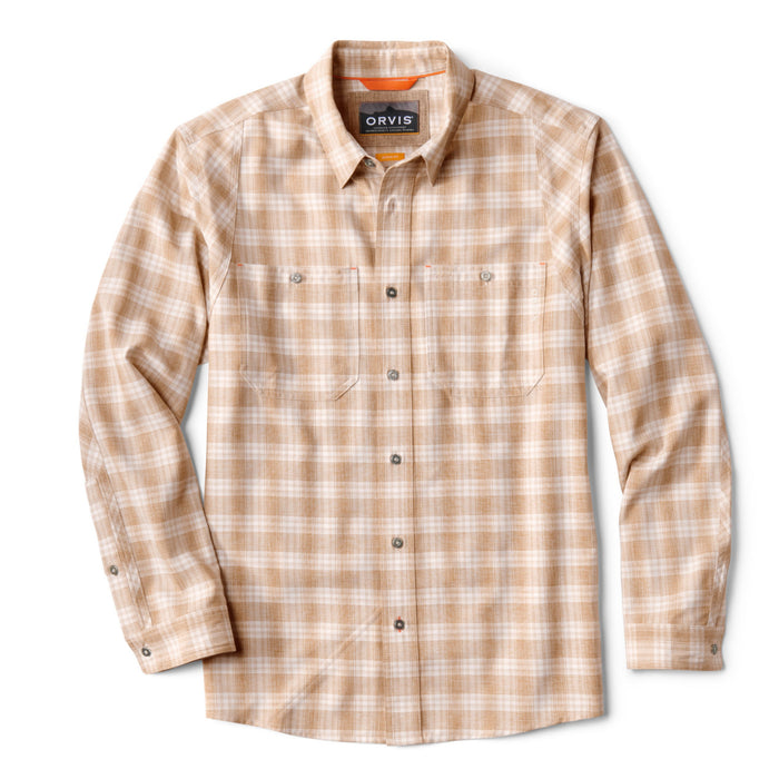 Orvis Tech Chambray Long-Sleeve Work Shirt Snow/ Shiitake Plaid