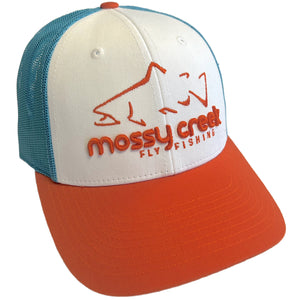 Mossy Creek Small Trucker White/Blue/Orange - Mossy Creek Fly Fishing