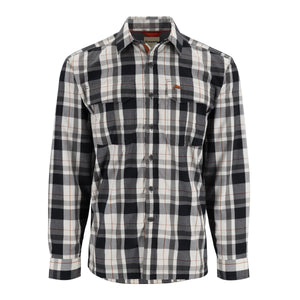 Simms M's ColdWeather Shirt Gunmetal Logan Plaid - Mossy Creek Fly Fishing