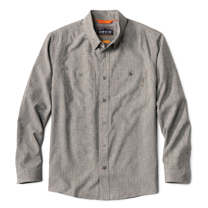 Orvis Tech Chambray Long-Sleeve Work Shirt Moss Size L-XXL