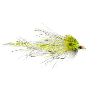 Mini Drunk & Disorderly Chartreuse White - Mossy Creek Fly Fishing