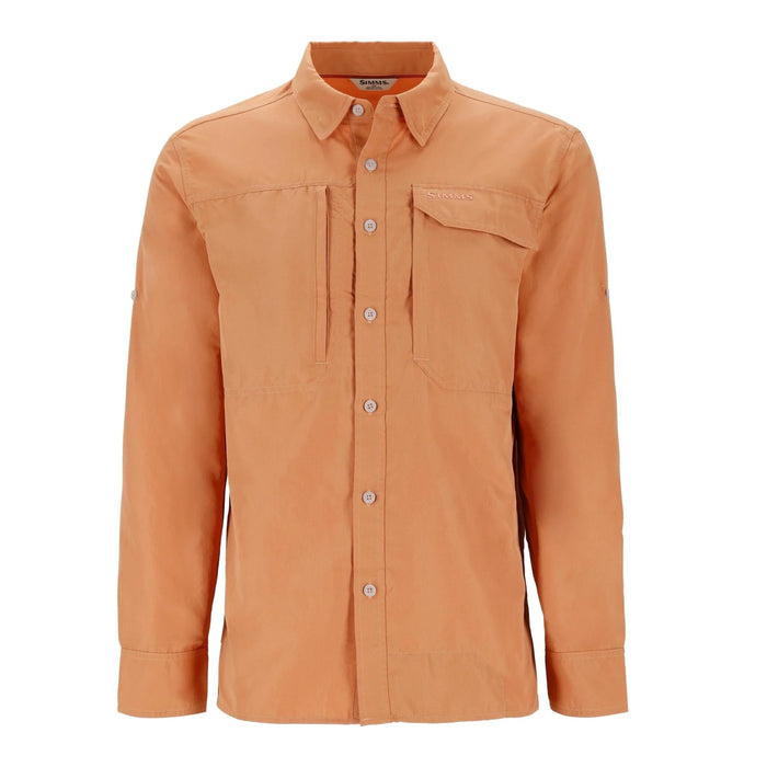 Simms Guide Fishing Shirt Maple Orange Size M, XL