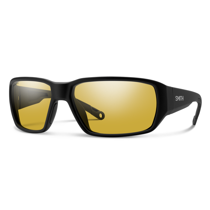 Smith Hookset Matte Black ChromaPop Glass Polarized Low Light Yellow Lense Sunglasses