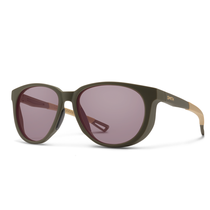 Smith Seeker Matte Forest ChromaPop Low Light Rose Lens Sunglasses
