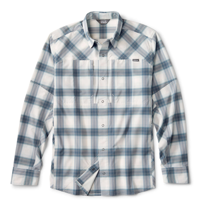 Orvis Men's Pro Stretch LS Shirt Storm Plaid