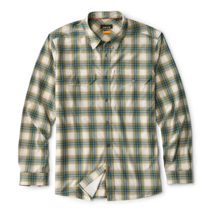 Orvis Stonefly Stretch Tech Long-Sleeve Shirt Peacock/ Pilsner Plaid