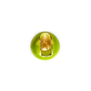 Slotted Tungsten Bead Metallic Fluorescent Chartreuse