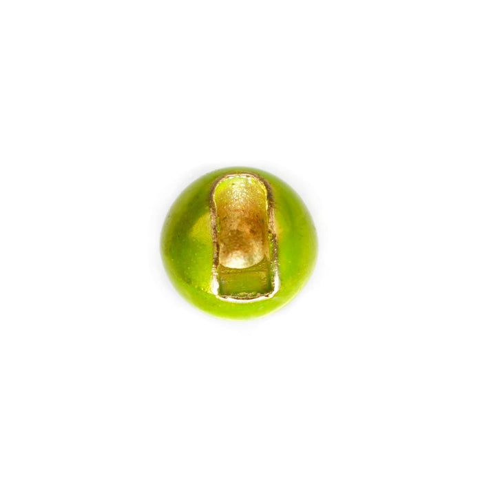 Slotted Tungsten Bead Metallic Fluorescent Chartreuse