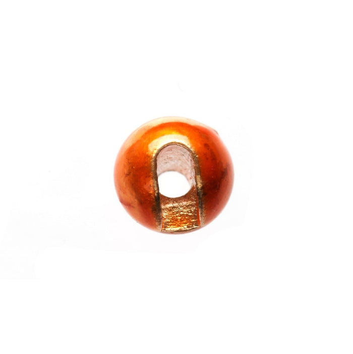 Slotted Tungsten Bead Metallic Orange