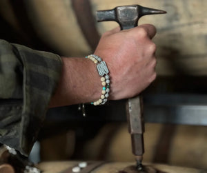 Sight Line Provisions Trout + Sandalwood Beads - Fishing Bracelet