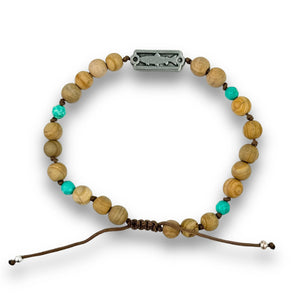 Sight Line Provisions Trout + Sandalwood Beads - Fishing Bracelet