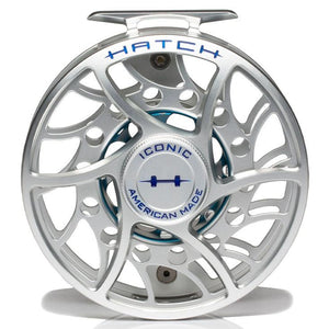 Hatch ICONIC Fly Fishing Reel Mid Arbor 11 Plus Clear/ Blue